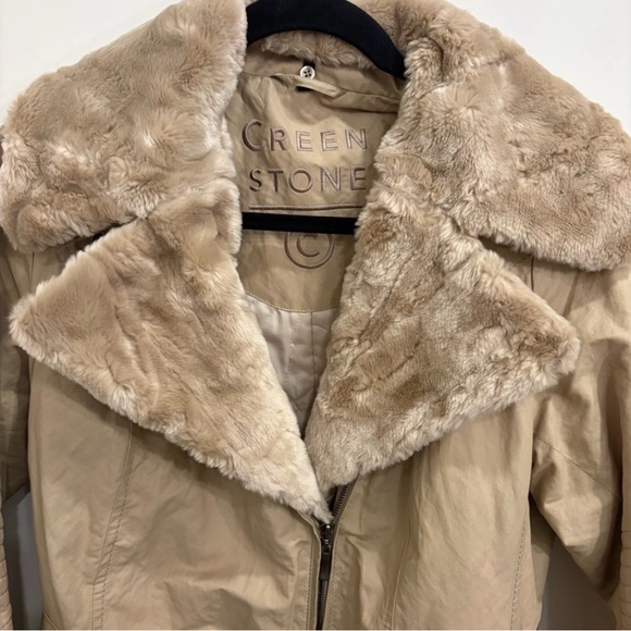 CREEN STONE WOMENS FAUX FUR TRENCH COAT - Picture 7 of 13